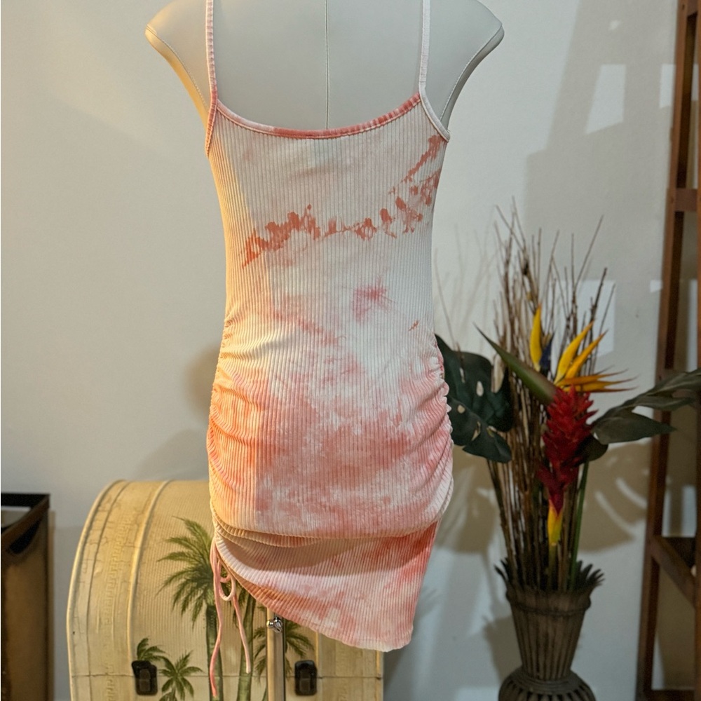 Princess Polly Siana Mini Dress Pink White Women's Bodycon Fitted Ribbed Size 4 - Picture 7 of 9